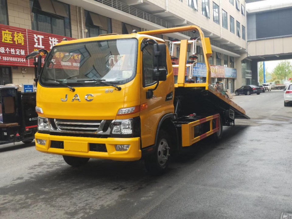 湖北程力江淮骏铃蓝牌一拖二道路清障车救援车 (27)